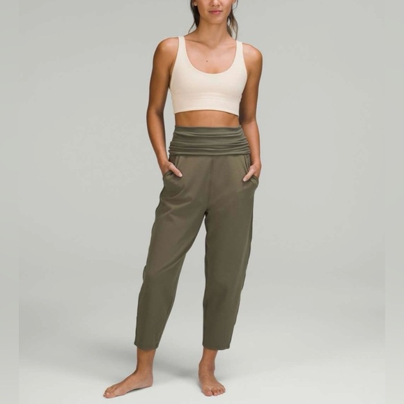 Lululemon Align Ribbed Waist Cropped Jogger – Carob Brown Sz 6 NWOT Rare Color - Picture 5 of 9